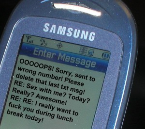 oops! wrong person sexting text message
